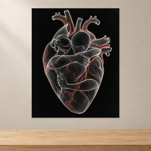 Herz poster paar umarmung - herz,