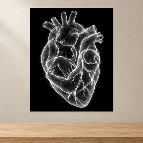 Herz poster paar stirnkuss - herz,