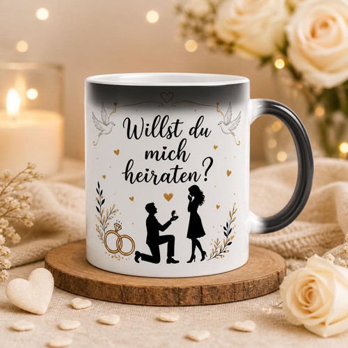 Heiratsantrag zaubertasse - heiratsantrag,