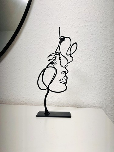 Skulptur frau mann paar - paar, |
