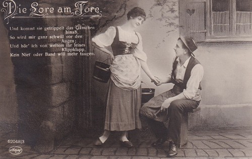 Postkarte liebespaar die - postkarte,