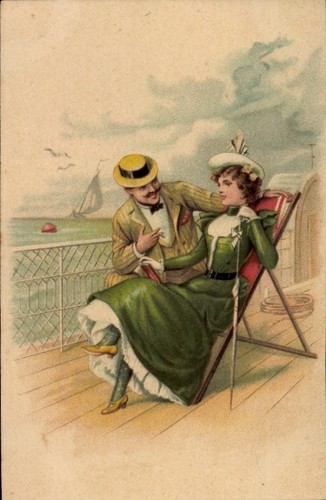 Litho liebespaar meer - liebespaar,