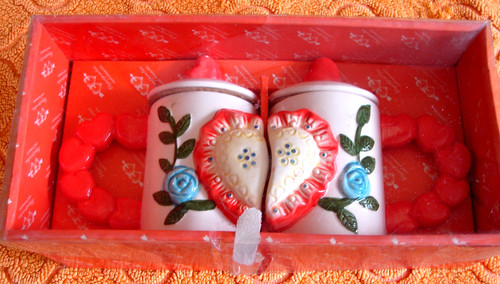 Paar fein keramik herz tasse - paar,