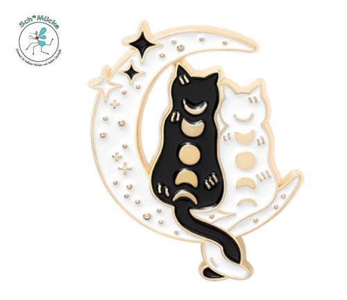 Anstecker katzen liebespaar - anstecker,