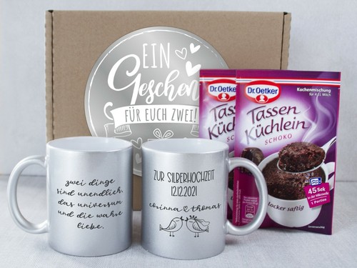 Geschenk set tassen kuchen - set,