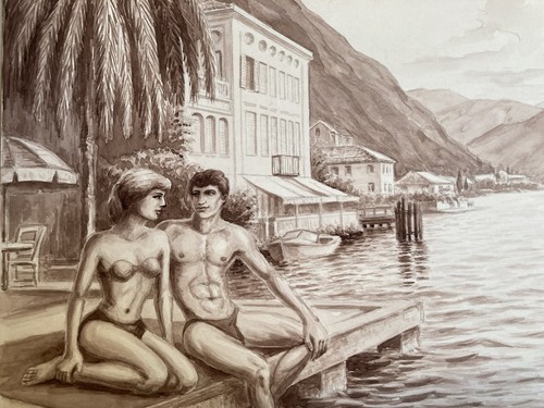 Liebespaar wasser hotel - am,