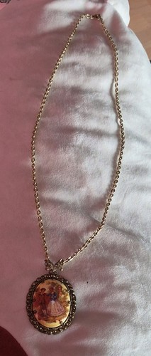 Vintage medaillon kette - medaillon,