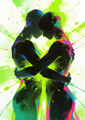 Liebe sehnsucht poster bunt - liebe, &