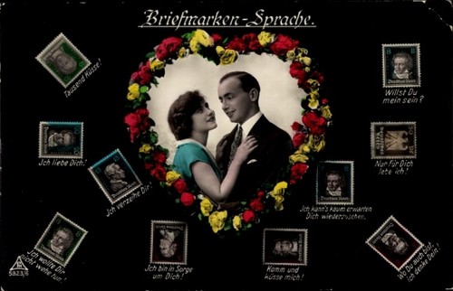 Briefmarkensprache - ak,