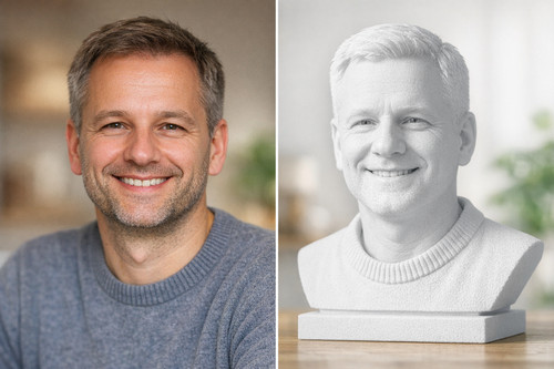 Paar skulptur büste - 3d,
