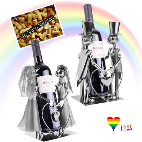 Weinflaschenhalter lgbt paare - lgbt,