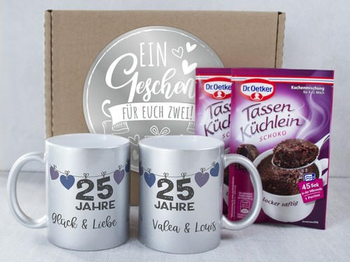 Geschenkbox silberhochzeit - silberhochzeit, 25